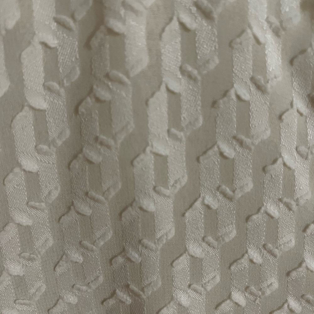 Talbots Cream Textured Button-Up Blouse Size 10 - image 4